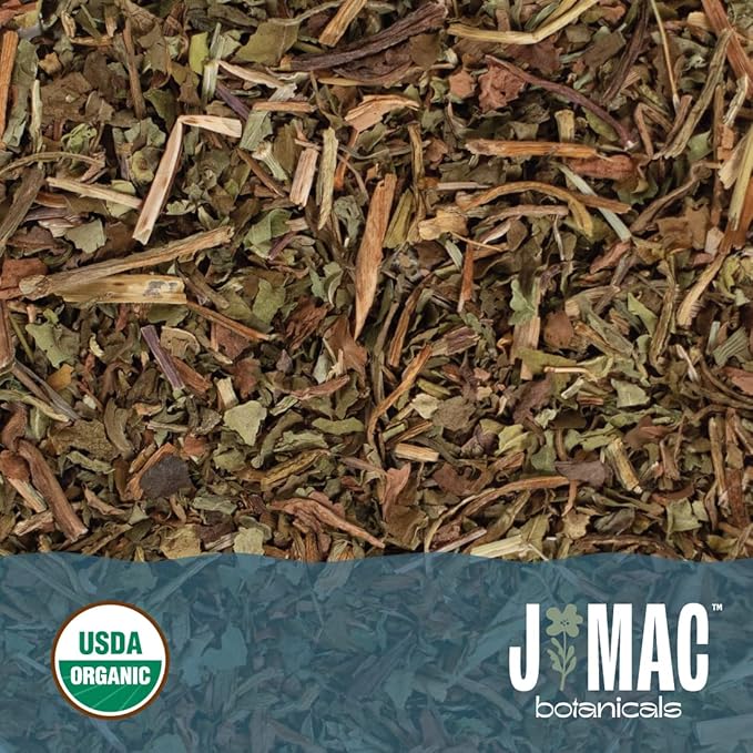 J Mac Botanicals, Organic Dandelion Leaves (16 oz bag) USDA Certified Organic Dandelion leaf tea, te diente de leon organico, Packaged in the USA, Cut and Sifted, No Caffeine, Fresh dried dandelion