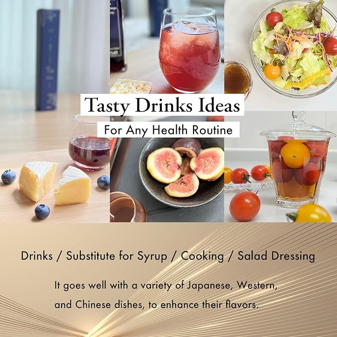 [Micoas] Pomegranate & Rice Vinegar Syrup, Blueberry & Rice Vinegar Syrup, Drinking Vinegar, Shrub, For Gift, Alternative to Alcohol Drink, With Kombucha , Gluten Free , Made in Japan, 200ml (6.8 oz), 2 Pack