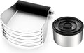 Spring Chef Large Dough Blender & Biscuit Cutter Set, Heavy Duty Stainless Steel Professional Pastry Cutter, Soft Grip, Black