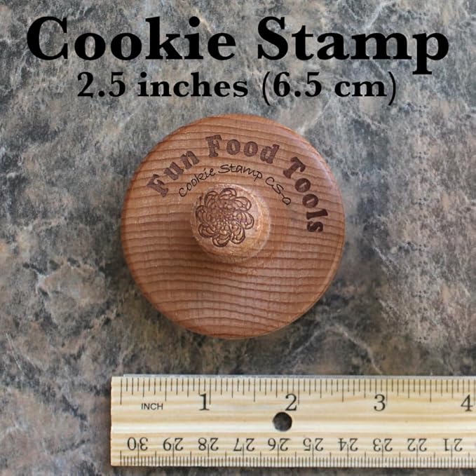Wood Cookie Stamp, 2.5 Inch (Cone Flower CS-076)