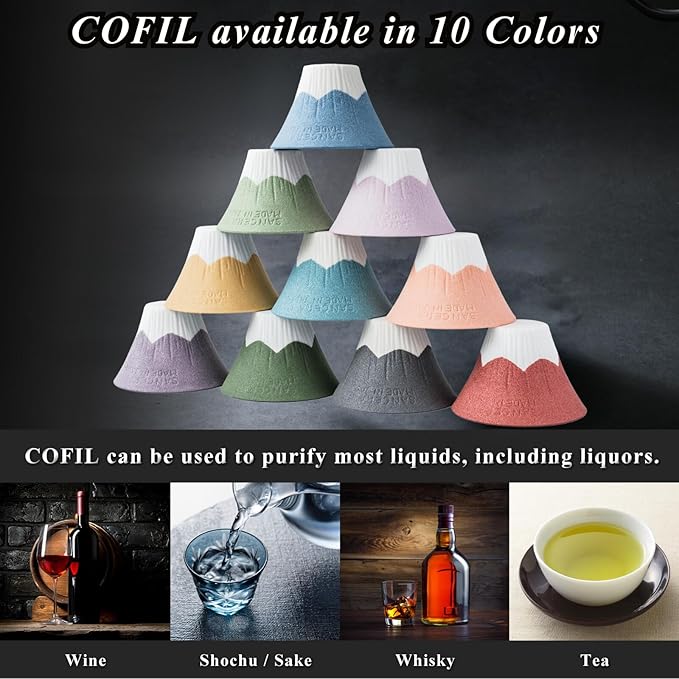 Ceramic Reusable Coffee Filter Dripper Paperless Sustinable Mt. Fuji Made in Japan (Blue)
