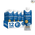 Ripple Original Plant Based Milk | 8g of Quality Sourced Pea Protein, Calcium Rich | Shelf Stable | Vegan & Non GMO Certified | Dairy, Soy, Nut, Gluten, & Lactose Free | 8 Fl Oz Cartons (Pack of 12)