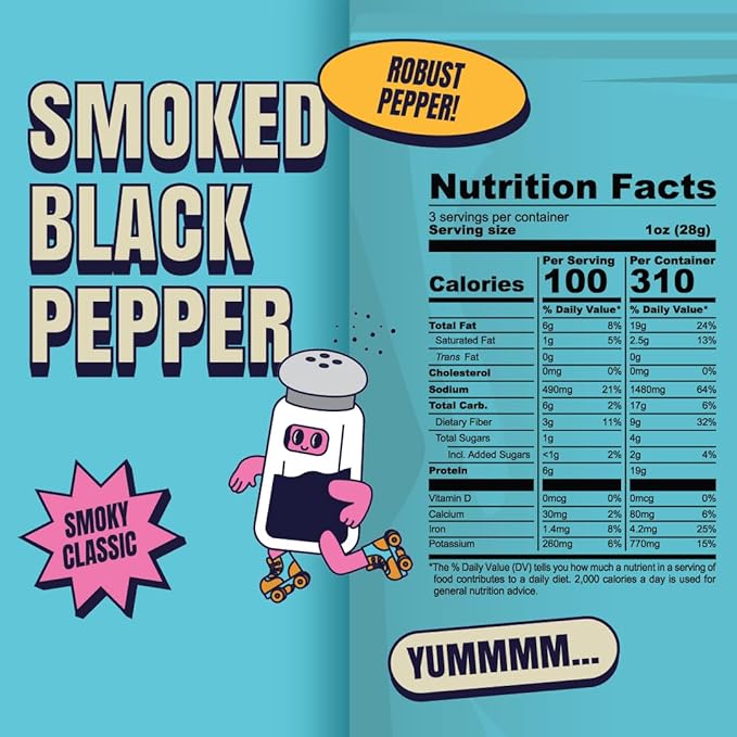 Louisville Vegan Jerky Co. Variety Bundle Vegan Jerky 3 oz. 6 pack (Smoky Carolina BBQ, Buffalo Hot Wing, General Tso, Maple Bacon, Pepperoni Pizza, Smoked Black Pepper)