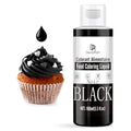 Food Coloring - Vibrant Liquid Icing Food Coloring Set for Baking, Cake Decorating, Easter Egg, Airbrush - Tasteless Food Color Dye for Fondant, Slime, DIY Crafts - 5.5 Fl.oz / 160ml Each (Black)