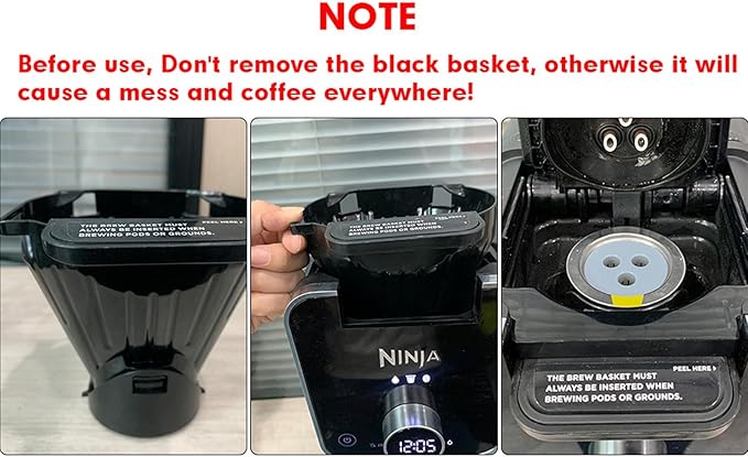 Reusable K Cups Compatible with Ninja Coffee Maker,Stainless Steel 4 Pack Reusable Coffee Pods,Permanent K Cups Coffee Filters Fit for Ninja CFP201 CFP 300 CFP301 CFP305 CFP307 CFP400 (4Pack)