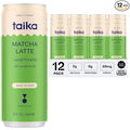 Taika Matcha Latte Iced Matcha Latte, Organic Ceremonial Grade Matcha w/Ashwagandha, 8 Fl Oz (Pack of 12))