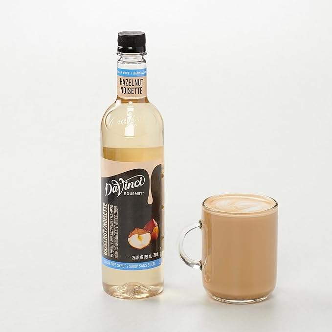 DaVinci Gourmet Sugar-Free Original Hazelnut Syrup, 25.4 Fluid Ounces (Pack of 4)