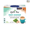 QuikTea Mint Ginger Chai Tea Latte – 10 Count, Bold Mint Ginger Flavor, No Preservatives – Just Add Hot Water