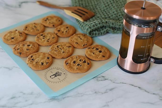 Silicone Baking Mats, Half Size Baking Mats For Cookies, Pack Of 4, Oven Safe, (11.5 X 16.5), Non-Stick, Silicone Baking Sheet Liner, Perfect For Baking Macarons And Cookies