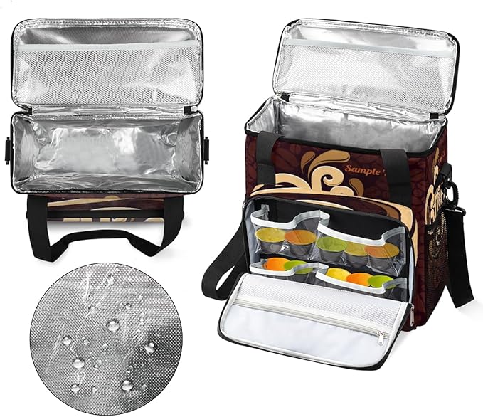 Funny Coffee Coffee Maker Carring Bag Coffee Cafe Travel Carrying Storage Tote Bag Compatible with Keurig K-Mini or K-Mini Plus Portable Single Serve Coffee Brewer Case with Pockets for K-cup Pods