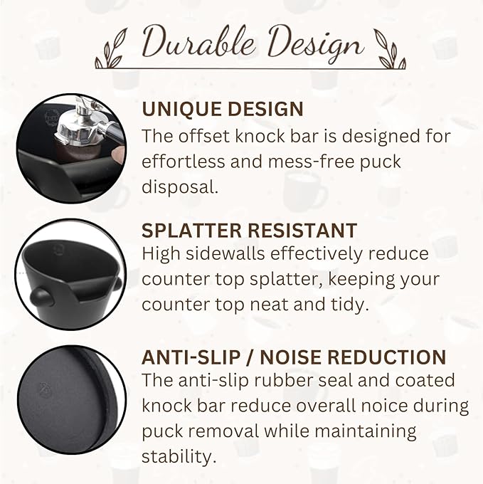 Espresso Knock Box, Espresso Machine Accessories, Coffee Espresso Accessories, Knockbox Espresso, Knock Box Espresso, Coffee Grounds Container Disposal, Espresso Knock Box and Tamp Station