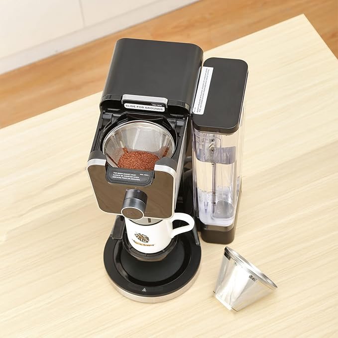 Reusable #4 Cone Coffee Filters for Ninja Dual Brew Pro Coffee Makers,Compatible with Ninja CFP301 CFP201,8-12 Cup Stainless Steel Basket (1*Stainless Steel)
