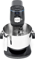 GE Profile Smart Stand Mixer, Built-In Smart Scale & Auto Sense Technology, 7qt Stainless Steel Bowl, 11 Speed, Includes Dough Hook, Beater, 11-Wire Whip, WiFi Connected, Carbon Black