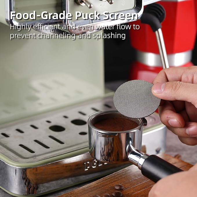 51mm Espresso Accessories Kit,316 Stainless Steel WDT Tool Espresso,Dosing Funnel and Puck Screen Set，Espresso Distribution Tool,Espresso Coffee Stirrer for Barista