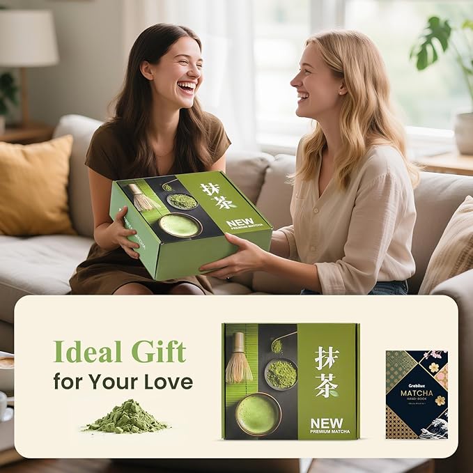 Matcha Whisk Set, Ceramic Matcha Set Includes Matcha Bowl, Matcha Whisk & Holder, Scoop, Sifter, Spoon, Scoop Rest, Tea Mat, User Manual - 9 Pcs Matcha Kit for Matcha Lovers (Blue)