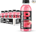 Protein2o Hydration Drink - 2-in-1 Liquid Clear Whey Protein Isolate and Electrolyte Drink - 20g Protein, Vitamins B5, B6 - Post-Workout Recovery - 16.9 Fl Oz - 12 Count Strawberry Watermelon