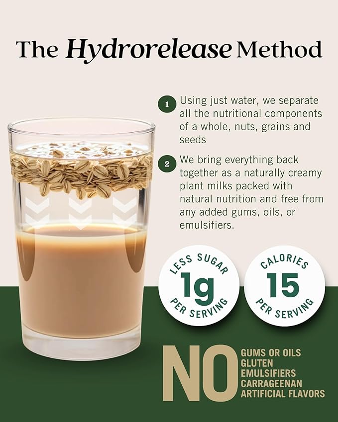 Elmhurst 1925 French Vanilla Oat Creamer - 16 Ounce (Pack of 6) Dairy-Free, Vegan, Kosher, Low Sugar, Shelf Stable Creamer Made with Water & Oat Grains for Healthier, Simpler Plant Based Alternatives