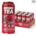 Drink Weird Organic Agua de Jamaica Hibiscus Black Tea – 16oz Cans, 160mg Organic Caffeine, Pack of 12 – Bold & Refreshing Energy Drink Alternative