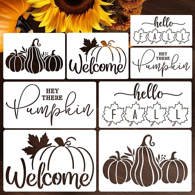 Fall Stencils Pumpkin Stencil Thanksgiving Stencils for Painting on Wood Fabrics Porch Hanger Fabrics Decor