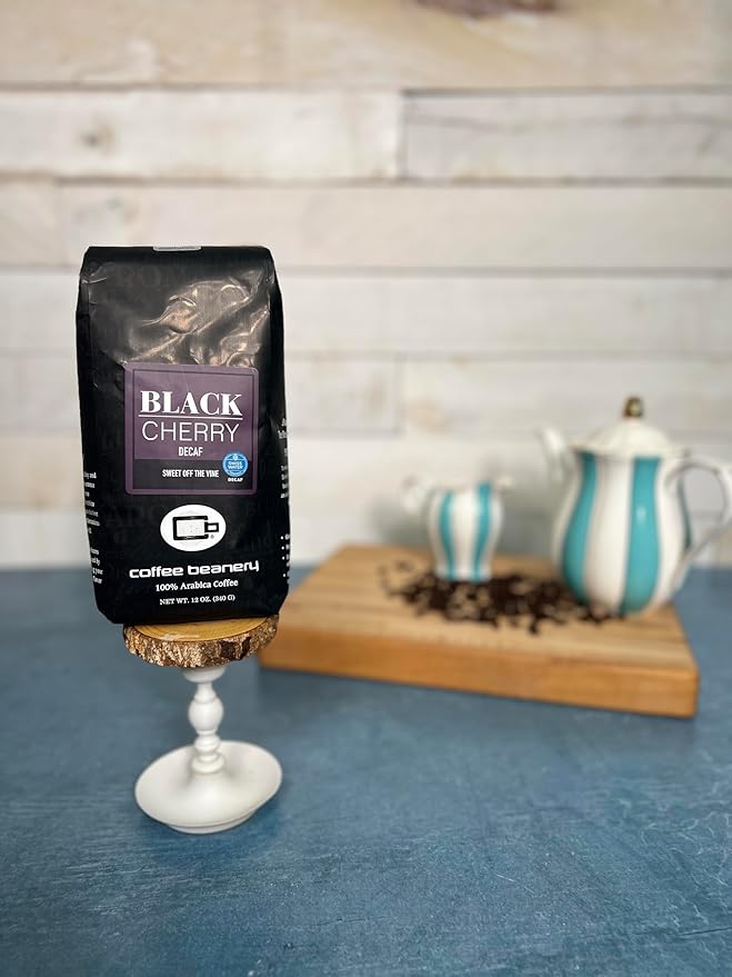 Coffee Beanery Black Cherry Flavored Coffee Swiss Water Process Decaf | 100% Specialty Arabica Coffee | 12oz bag (Automatic Drip)