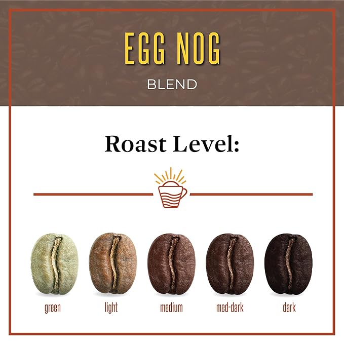 San Diego Coffee Egg Nog, Medium Roast, Whole Bean Coffee, 5-Pound Bag Café en grano tostado