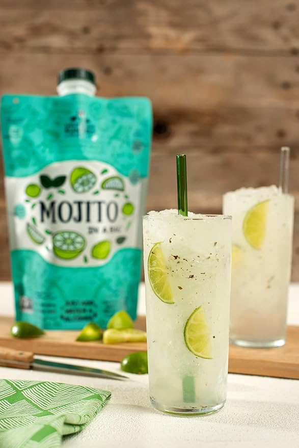 Lt. Blender's Mojito in a Bag - Each Bag Makes 1/2 Gallon of Frozen Mojito Mix – Non-GMO Cocktail Mix for Slushies – Make a Cocktail, Wine Slushie or Mocktail - (Pack of 4)