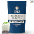Herb Guru Fluid Balance Herbal Tea Bags – Healthy Fluid Metabolism & Digestive Balance with Atractylodes, Poria, Citrus Peel – Caffeine Free Tea, 0.88 Ounces