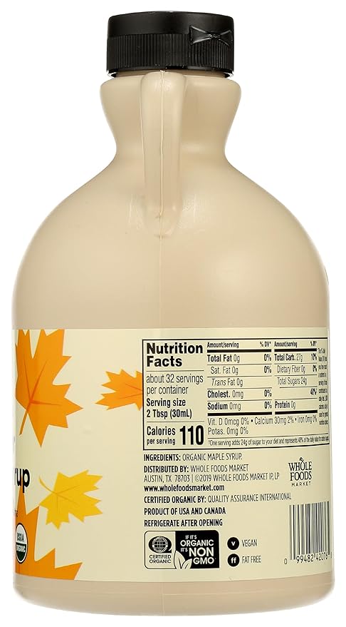 365 by Whole Foods Market, Organic Grade A Amber Maple Syrup, 32 Fl Oz