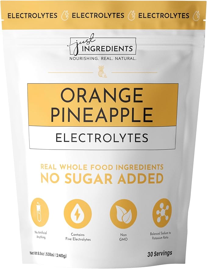 Orange Pineapple Electrolytes – 30‑Serving Hydration Drink Mix with Coconut Water, Sea Salt, and Trace Minerals – Supports Energy, Recovery, and Electrolyte Balance*