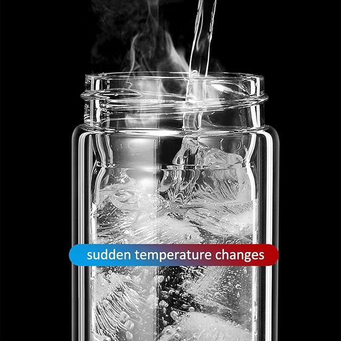 QUROXO 2025 New Tryteava Glass Infuser, Teava 3-In-1 Smart Tea Infuser with Cup Brush, Double-Layer Borosilicate Glass Tryteava Tea infusers Separation Cup (Silver, 350ml (12oz))