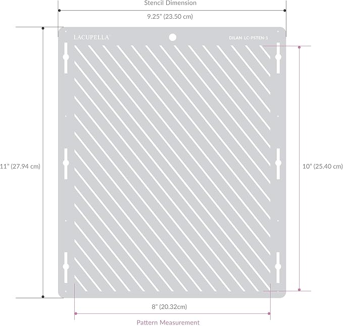 Cake Stencil - Seamless Delicate Pattern for Decorating Tall Double Barrel Cake to Use with Buttercream, Royal Icing, Ganache, Paint, Airbrush (MOZAI)