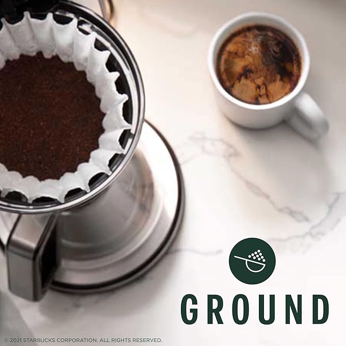 Starbucks Ground Coffee, Dark Roast Coffee, French Roast, 100% Arabica, 6 bags (18 oz each)