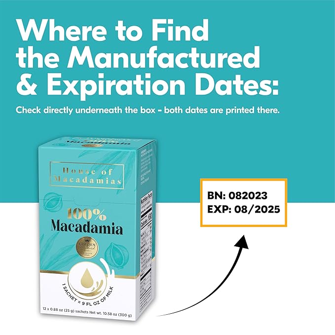 House of Macadamias 100% Macadamia Nut Milk Creamer, Lactose Free Milk, Dairy Free, Vegan, Gluten Free, Soy Free, Unsweetened, Keto Friendly, 12 x 0.88oz