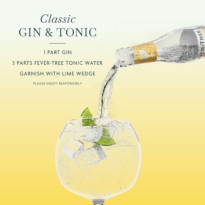 Fever-Tree Premium Tonic Water, Indian, 163.2 Fl Oz (Pack of 24)