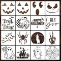 Halloween Stencils for Door Mats 8” Ghost Face Stencil Boo Trick or Treat Stencils for Painting on Wood Pumpkin Doormats T-Shirts