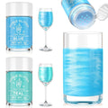 Cherrysea Edible Glitter for Drinks Cocktails Food Grade Edible Drink Shimmer Powder for DIY Champagne Beverages Wine 2 Colors Vegan Edible Luster Dust Set 4g/Bottle Gluten Free - Teal+Blue