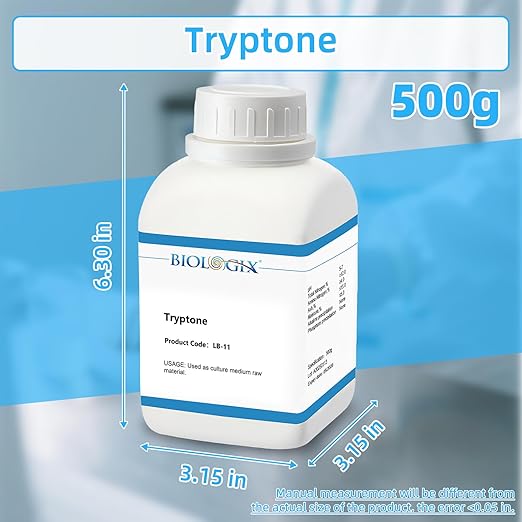 Tryptone Powder, pH 5.0-7.0, FMB Grade, Casein Tryptone for Laboratory Bacterial Culture, 500g/Bottle(1.1 lb.)
