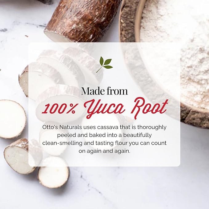 Otto's Naturals Multi-Purpose Cassava Flour, Non-GMO, Gluten-Free, Grain, Nut and Gum-Free, 1-to-1 Wheat Alternative, Paleo, AIP, 1 lb