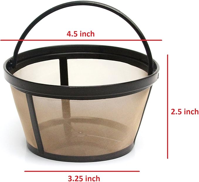 GoldTone Brand Reusable 8-12 Cup Basket Coffee Filter fits Mr. Coffee Makers and Brewers. BPA Free - (2 PACK)