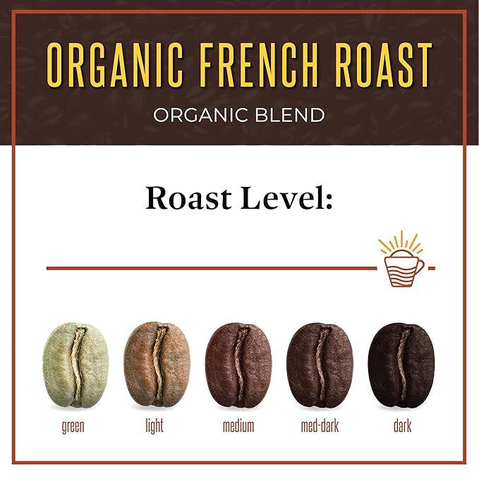 San Diego Coffee Organic French Roast, Dark Roast, Whole Bean Coffee, 5-Pound Bag Café en grano tostado
