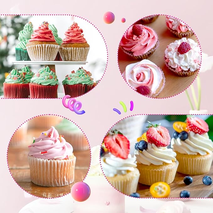 SNAIL GARDEN 38Pcs Silicone Pastry Bags Set, 9Pcs 3 Sizes Reusable Icing Piping Bags with 2Pcs Two-color Pastry Bags, 11Pcs Plastic Couplers+11 Frosting Bag Ties+5 Decorating Tips(12"+14"+16")