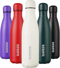BJPKPK 17oz Insulated Stainless Steel Water Bottles,Sports Water Bottles Keep Cold for 24 Hours and Hot for 12 Hours,BPA Free for Travel,Angle White