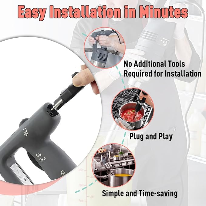 89143 Power Cord Replacement Compatible with Robot Coupe MP Series, 120V 150'' Black Immersion Blender Cord for MP350 MP450 MP550 MP600 MP800