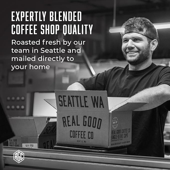 Real Good Coffee Company French Roast Whole Bean Coffee - Extra Dark Roast - 100% Arabica Beans - 32 Oz