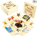 Explosion Gift Box with Treats – Premium Surprise Snack Box with Donuts, Cookies, Chips & More – Blank Design for Any Occasion – Party, Celebration, or Just Because Gift (Happy Holidays)