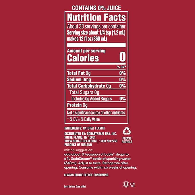 Sodastream bubly Drops, Mango, 1.36 Fl Oz (Pack of 3)