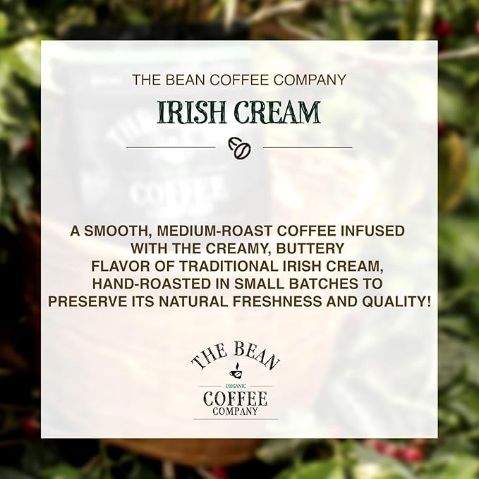 The Bean Organic Coffee Company Irish Cream, Medium Roast, Whole Bean Coffee, 5-Pound Bag