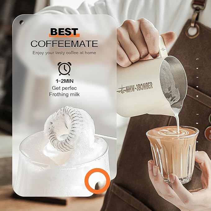 Milk Frother Rechargeable Handheld Electric Whisk Coffee Frother Mixer with 2 Stainless whisks 3 Speed Adjustable Foam Maker Blender for Coffee Matcha Latte Cappuccino Hot Chocolate(Gray)