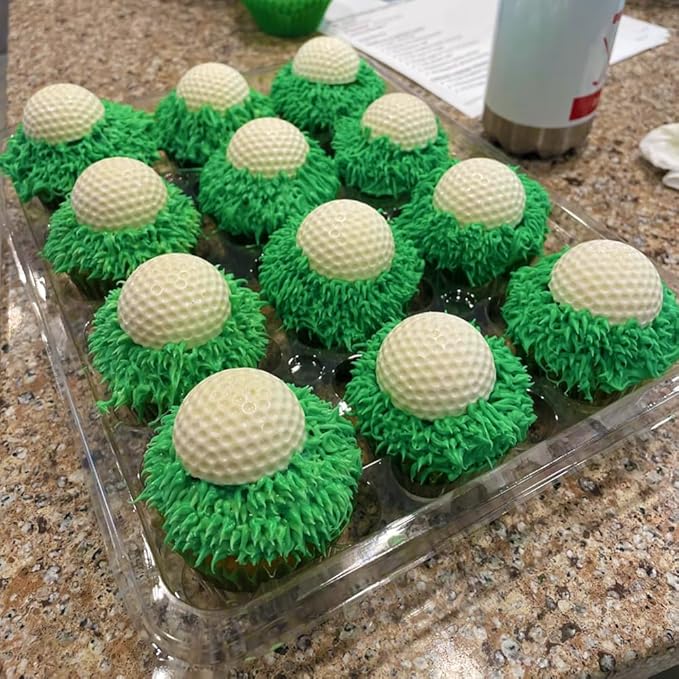 Silicone Golf Ball Cake Pop Mold - 40-Cavity Golf Ball Chocolate Molds for Cake Decorations, Hot Chocolate Bomb, Jelly, Pudding, Gelatin Molds