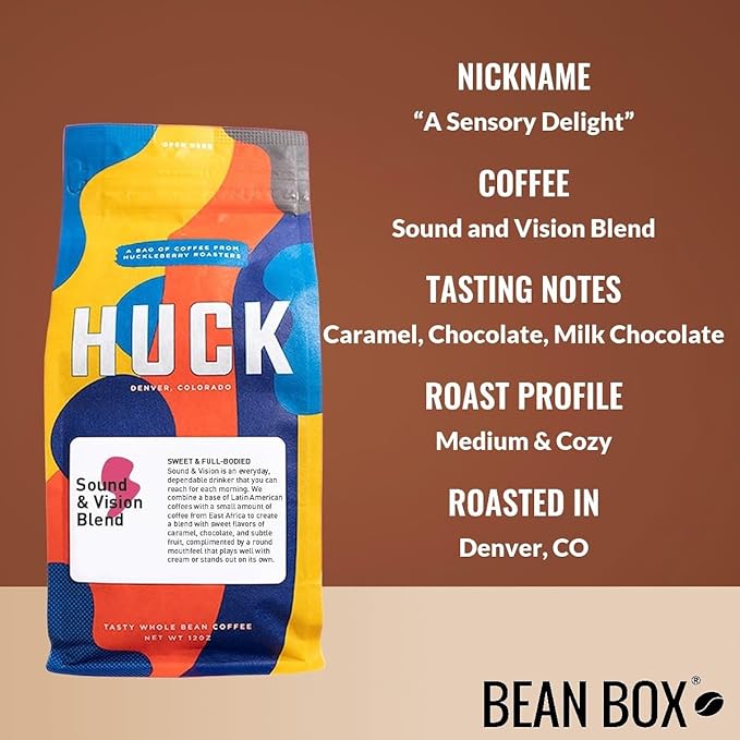Bean Box Sampler - Roasted by Huckleberry Roasters, 3-Pack, Whole Bean, Gourmet Coffee